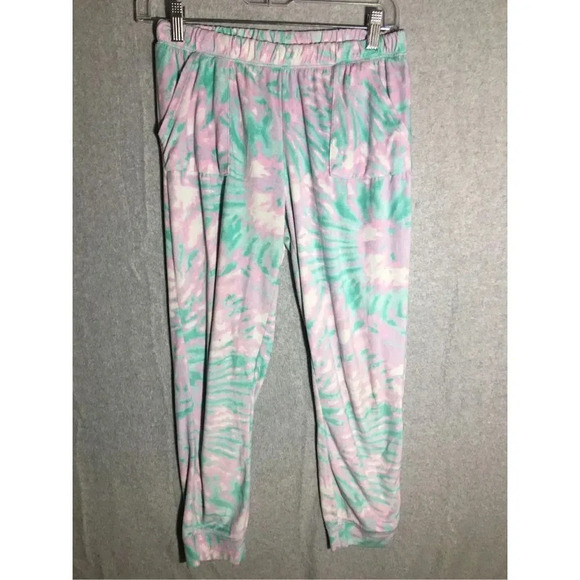 Girls Justice Tie Dye Set Pink Blue Casual Sleep Outfit Sift - Picture 5 of 7